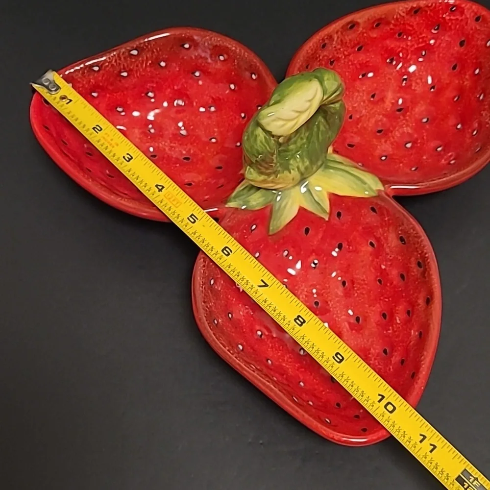 Vintage | Pier 1 Imports Straberry Trio Dish Serving Tray